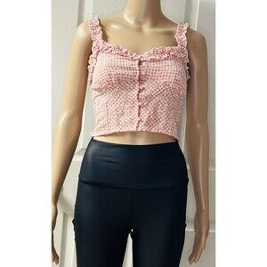 Kirious Los Angeles 100% Cotton Nordstrom Button Blouse Floral Pink Size M